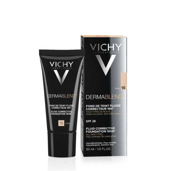 Vichy dermablend фон дьо тен 15 флуид коригиращ 30мл./опал/ 316594