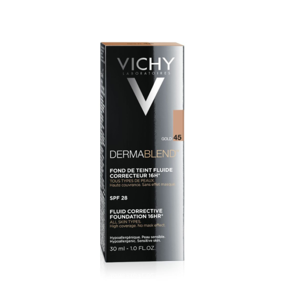 Vichy dermablend фон дьо тен 45 флуид коригиращ 30мл./златист/ 316624