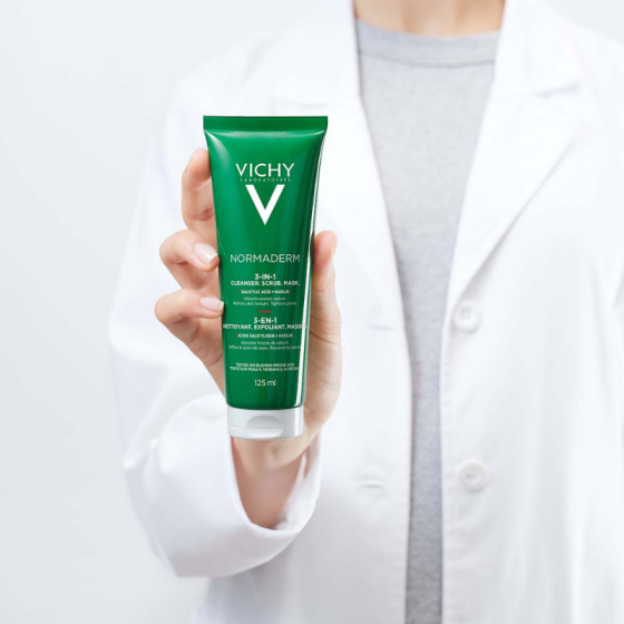 Vichy normaderm 3в1 гел,ексфолиант,маска 125мл. 414067