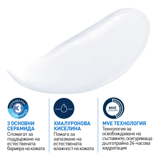 Cerave хидратиращ лосион за лице и тяло, суха към много суха кожа, деца и възрастни 236мл.597210