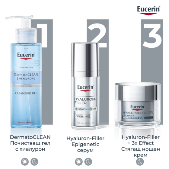 Eucerin hyaluron-filler нощен крем  50мл, Годен до: 30.11.2026 г.