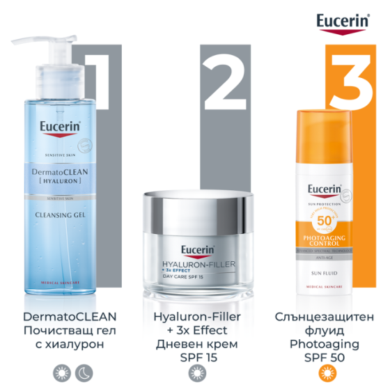 Eucerin hyaluron-filler дневен крем spf 30 50 мл