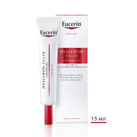Eucerin hyaluron filler + volume lift околоочен крем 15мл