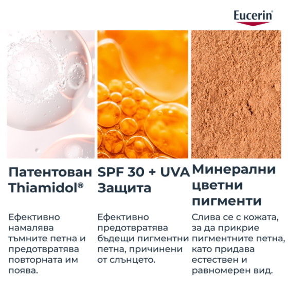 Eucerin anti-pigment оцветен днeвен крем с spf30 тъмен, 50мл
