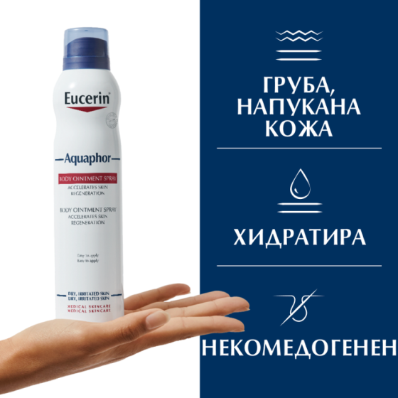 Eucerin aquaphor защитаващ спрей за увредена кожа,250мл