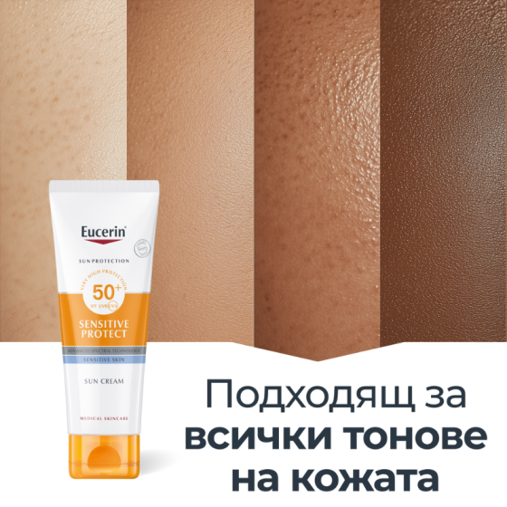 Eucerin слънцезащитен крем за лице spf 50+ 50мл