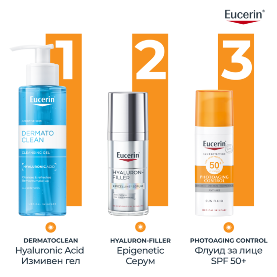 Eucerin слънцезащитен крем за лице age control spf 50 50мл