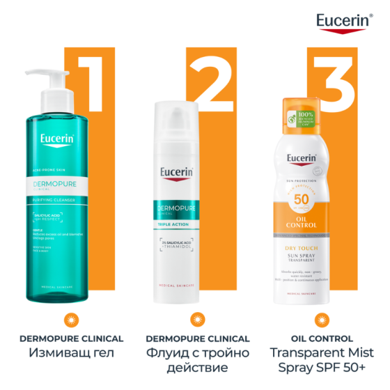 Eucerin прозрачен слънцезащитен аерозол спрей spf 50 200мл