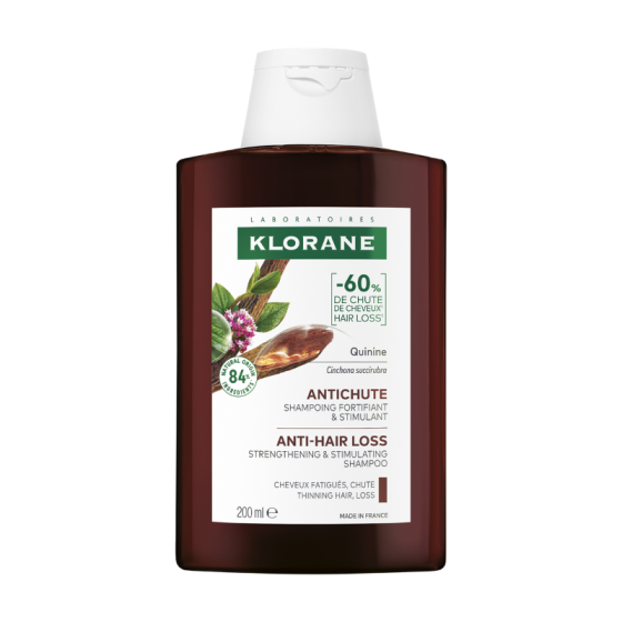 Klorane Quinine Шампоан против косопад с хинин и органичен еделвайс за косопад, изстъняваща коса 200