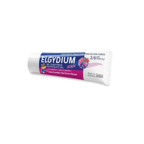 Elgydium kids гелообразна паста за зъби с fluorinol защита от кариес за деца 3-6 г. горски плод 50мл