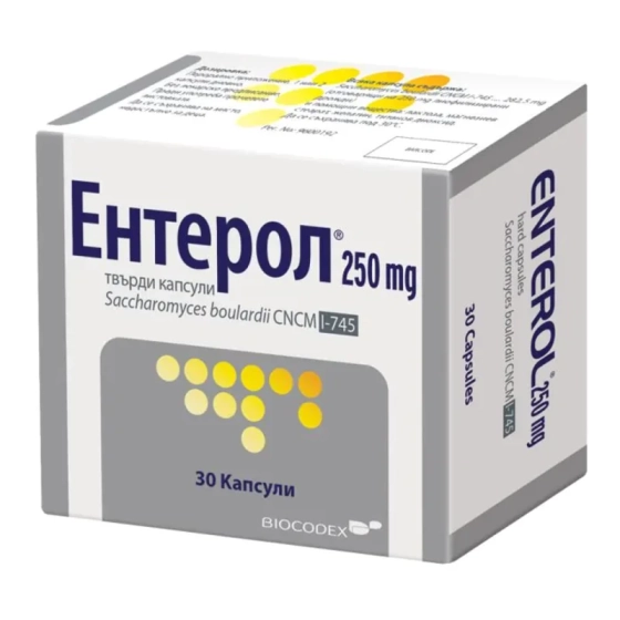 Ентерол капсули при остра инфекциозна диария 250мг х30 Biocodex