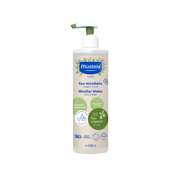 Mustela Organic мицеларна вода 400мл