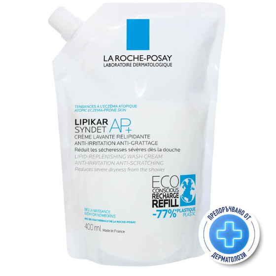 La roche-posay lipikar syndet AP+ измиващ крем 400мл. 735766 /рефил/