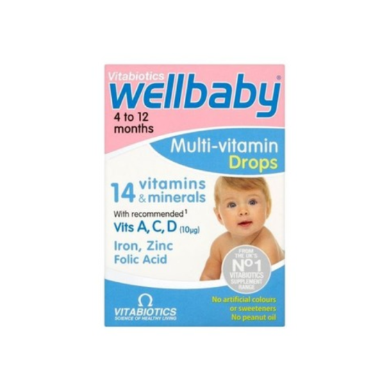 Wellbaby Мултивитаминни капки за бебета 30мл Vitabiotics