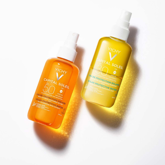 Vichy Soleil SPF 30 вода за лице и тяло за подобряване на тена 200 мл 585217