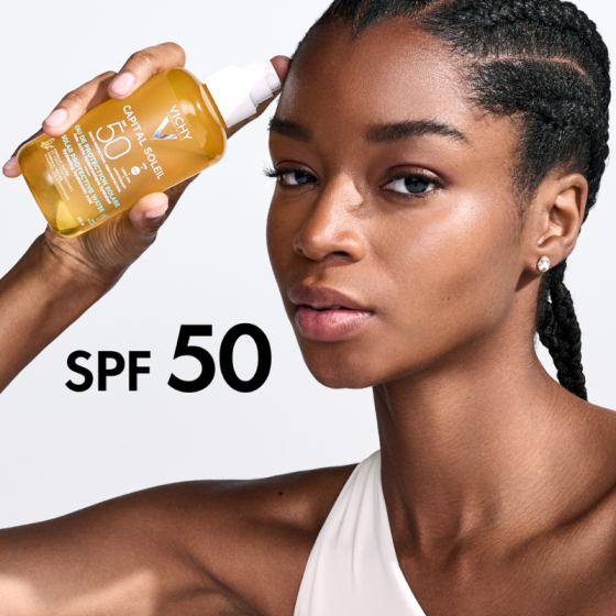 Vichy Soleil SPF 50 вода за лице и тяло за подобряване на тена 200 мл 695152