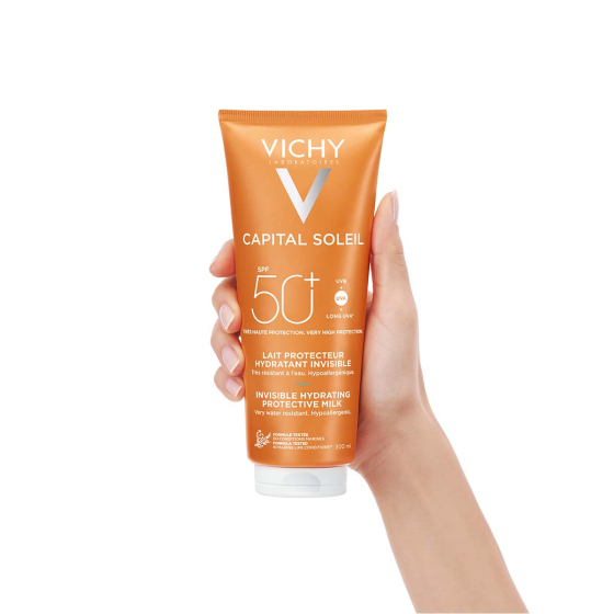 Vichy Soleil SPF 50+ мляко за лице и тяло 300 мл 322694 голям формат