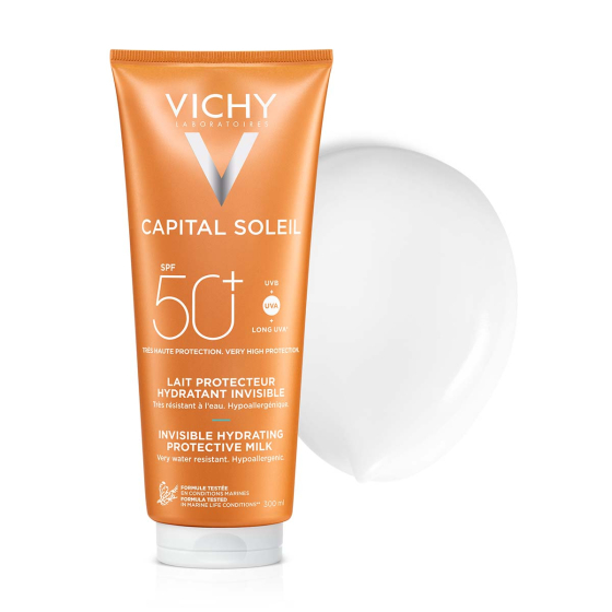 Vichy Soleil SPF 50+ мляко за лице и тяло 300 мл 322694 голям формат