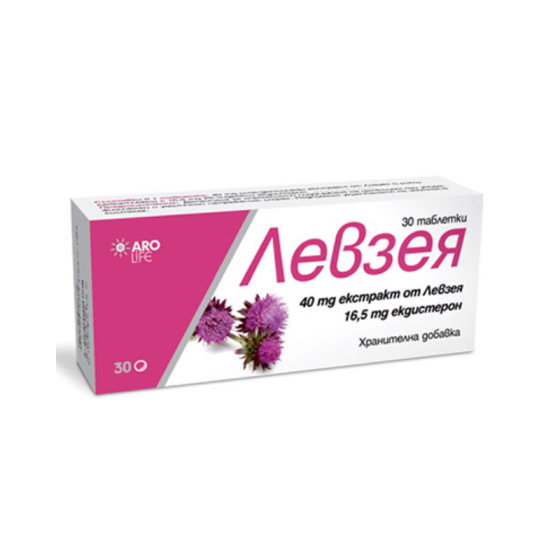 Левзея таблетки при умора, стрес, физическо и умствено напрежение х30 Arolife