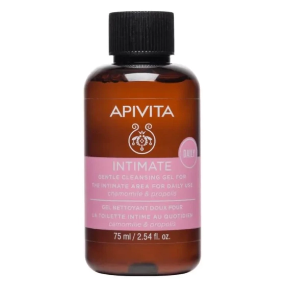 Apivita mini daily нежен ежедневен интимен гел с pH5 75мл