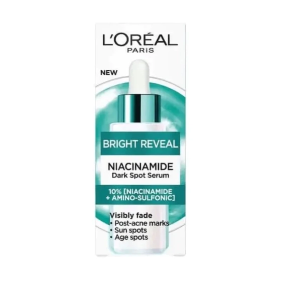 Loreal bright reveal серум за лице против тъмни петна 30 мл Годен до: 31.12.2026 г.
