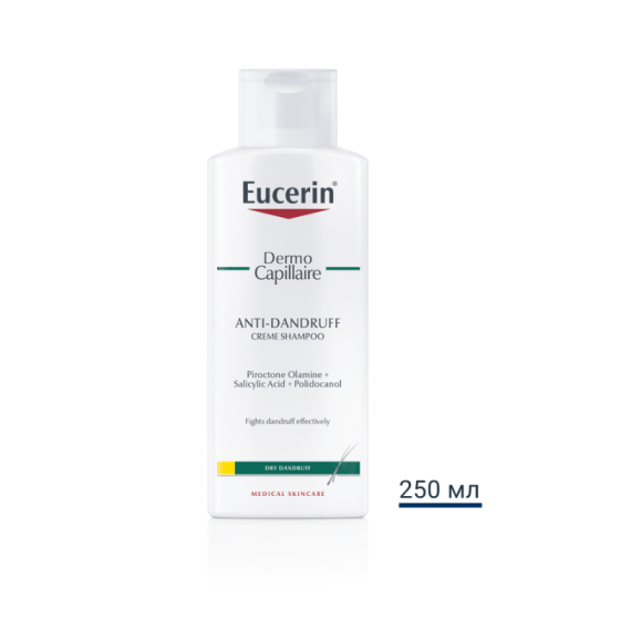 Eucerin dermo capillaire крем-шампоан против пърхот за сух скалп 250мл