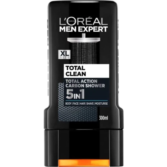 Loreal men  expert душ гел total clean 300мл